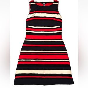 Chaps By Ralph Lauren Dress Striped Sleeveless Stretch Women’s Size XS